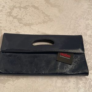 Hobo international Clutch Bag Navy Patent